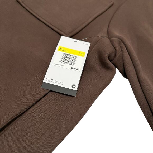 Nike Tech Fleece Shacket Oversized Fit Brown Jacket FZ7566-237 Men's Size Small - Picture 3 of 10